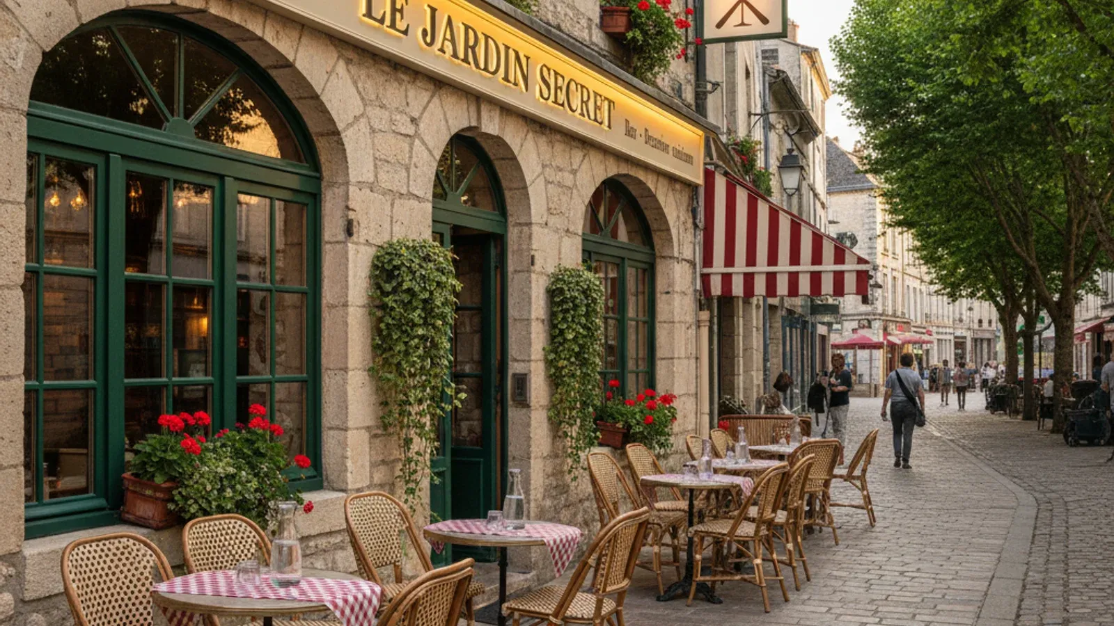 Exemple d'enseigne de façade pour un restaurant — design signalétique Bixent